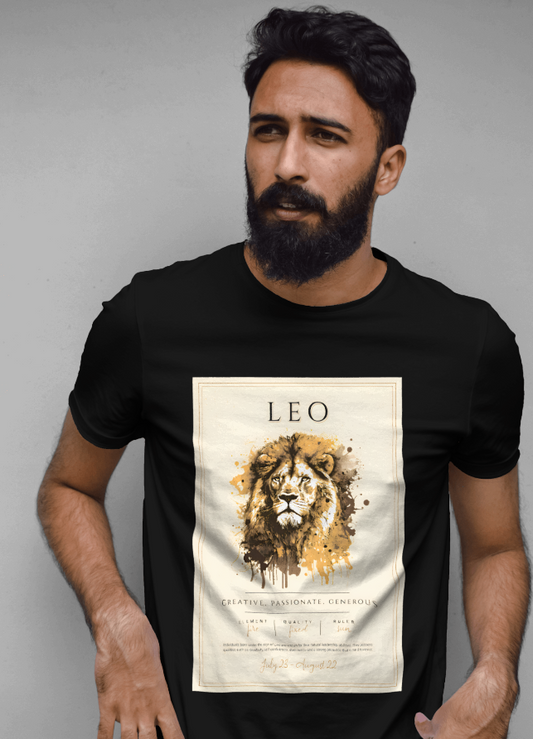 Bold Leo Zodiac Graphic Tee